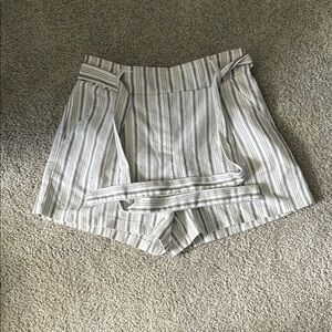 Striped Gray Women's Shorts